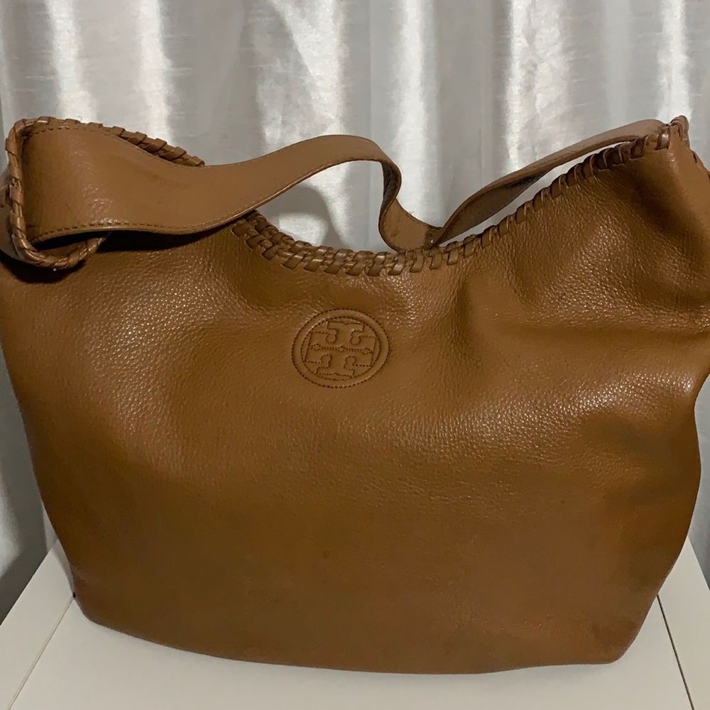Tory Burch tan leather handbag